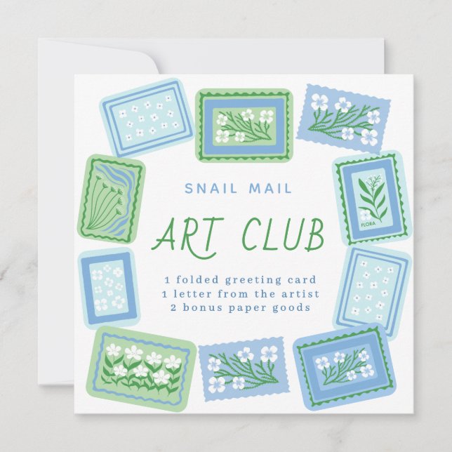 snail mail art club inbjudningar (Framsida)