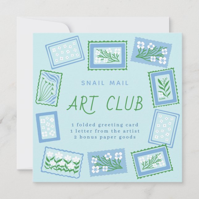 snail mail art club inbjudningar (Framsida)