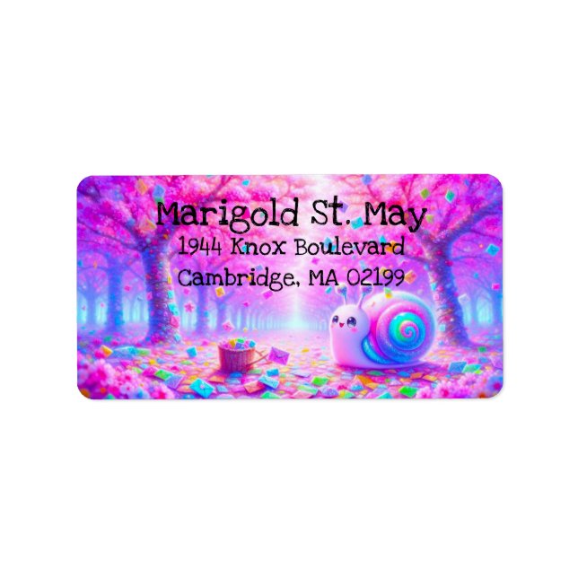 Snail Mail Colorful Address Labels Adressetikett (Framsidan)