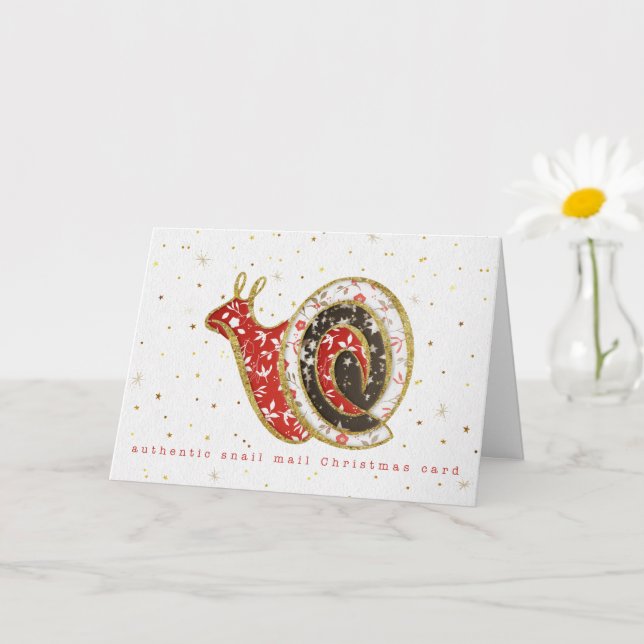 Snail Mail Fun Christmas Card Kort (Liten växt)