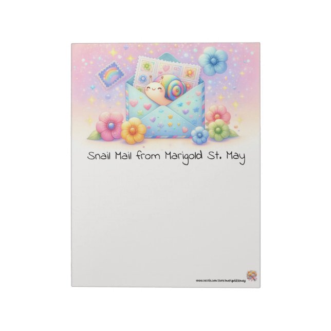 Snail Mail Glad Post Notepad Anteckningsblock (Roterad)