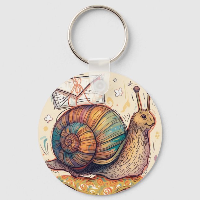 Snail Mail Keychain Nyckelring (Framsida)