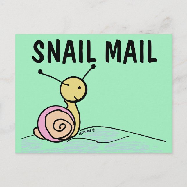 SNAIL MAIL KONST POSTKORT VYKORT (Framsida)