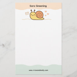Snail Mail Social Club Cute Name Stationery Brevpapper