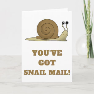 Snail Mail Söt Rolig Retro Kort
