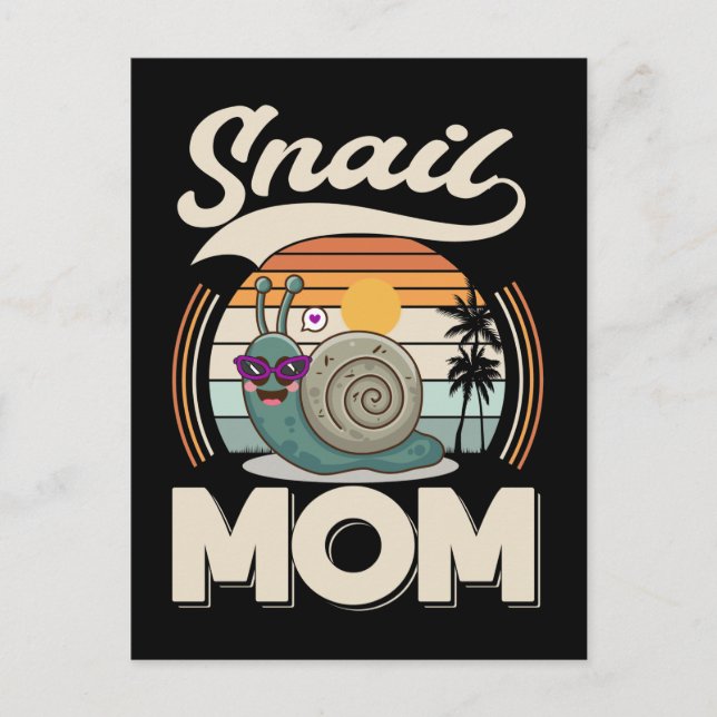 Snail Mom Gardening Snail Lover Vykort (Framsida)