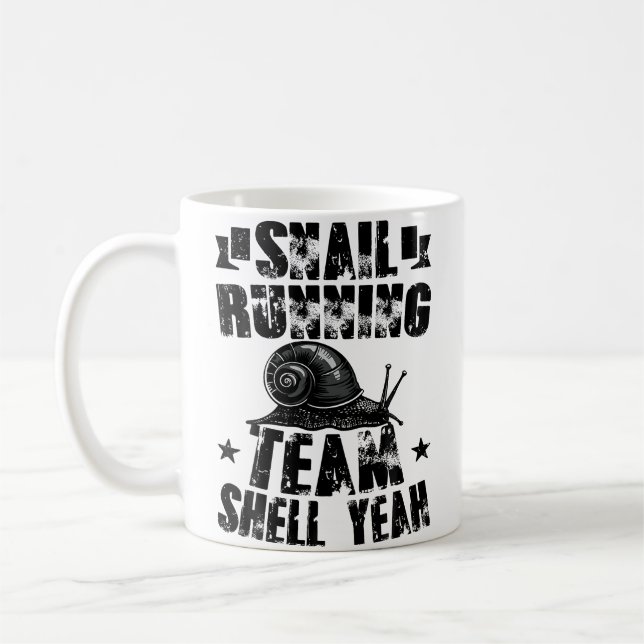 Snail Running Team Funny Sarcastic Snail Running T Kaffemugg (Vänster)