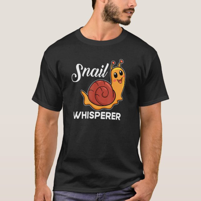 Snail   Snail Present  Snail Whisperer T Shirt (Framsida)