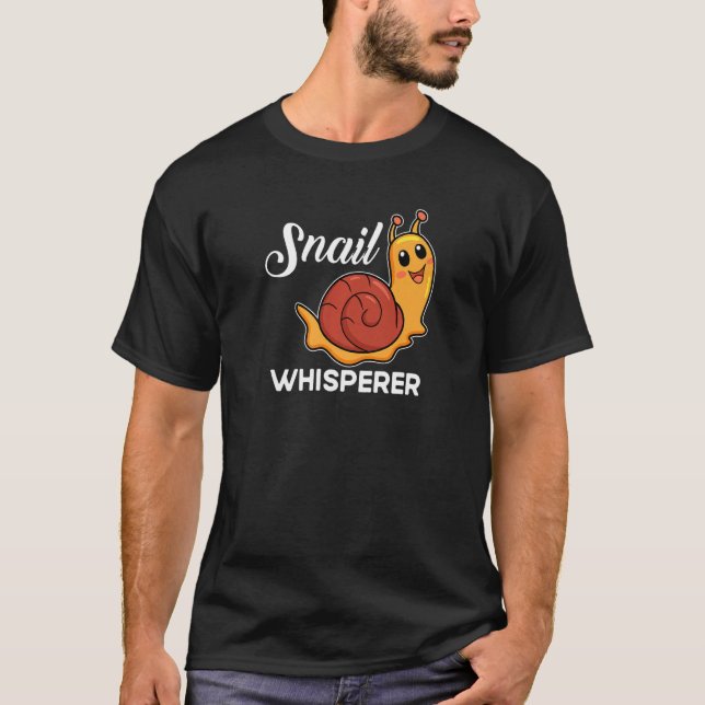 Snail   Snail Present  Snail Whisperer T Shirt (Framsida)