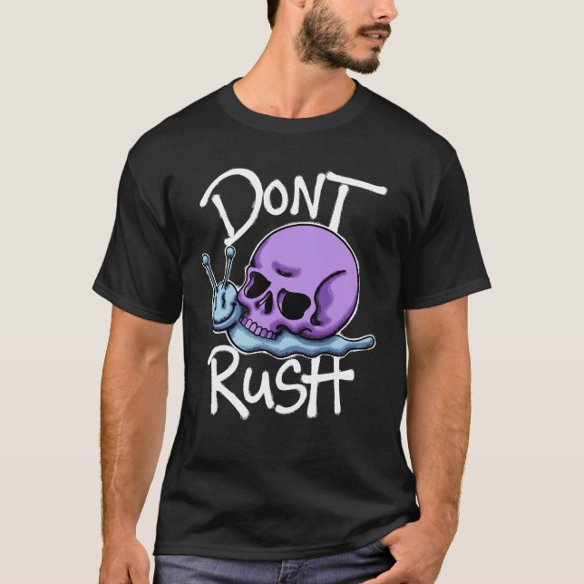 Snail With Skull streetwear  T Shirt (Framsida)