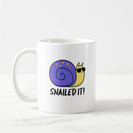 Snailed It-funny Snigel Pun Kaffemugg