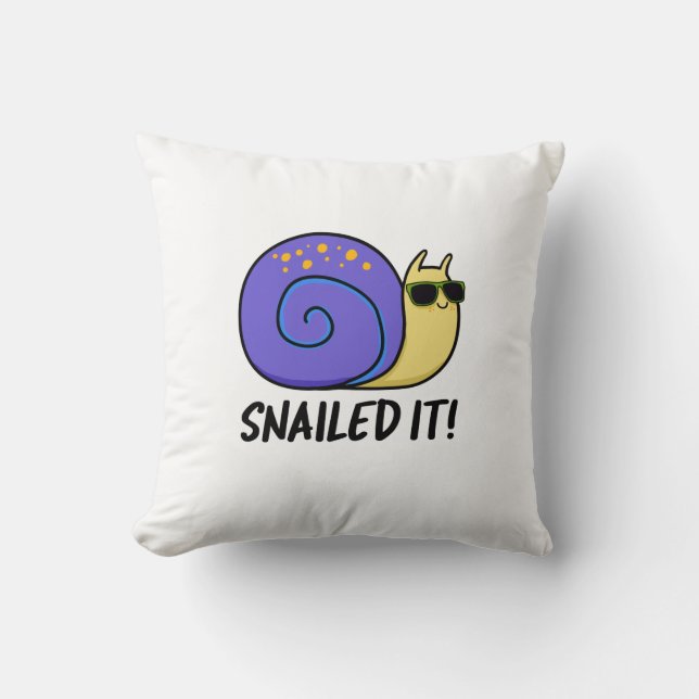 Snailed It-funny Snigel Pun Kudde (Framsida)