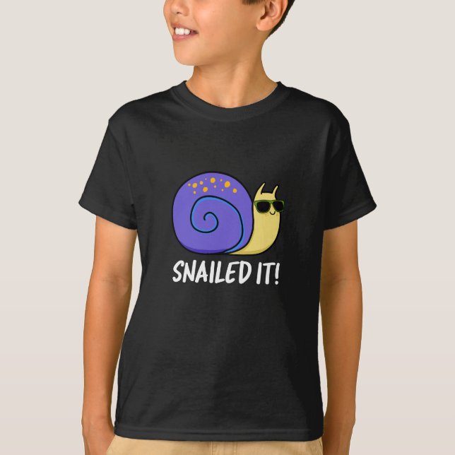 Snailed It-funny Snigel Pun-Mörk BG T Shirt (Framsida)