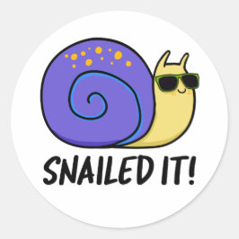 Snailed It-funny Snigel Pun Runt Klistermärke