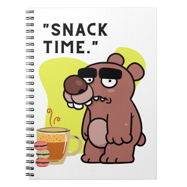 SNAK TIME!- ANIMAL-FUNNY- COFFEE-COOKIES ANTECKNINGSBOK (Framsidan)