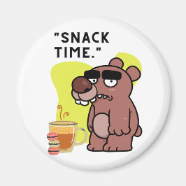 SNAK TIME!- ANIMAL-FUNNY- COFFEE-COOKIES MAGNET