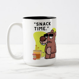 SNAK TIME!- ANIMAL-FUNNY- COFFEE-COOKIES Två-Tonad MUGG