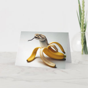 Snake and Banana Fusion for Birthday Kort