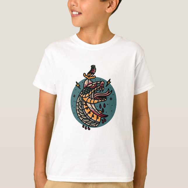Snake and Dagger T Shirt (Framsida)