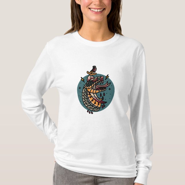 Snake and Dagger T Shirt (Framsida)
