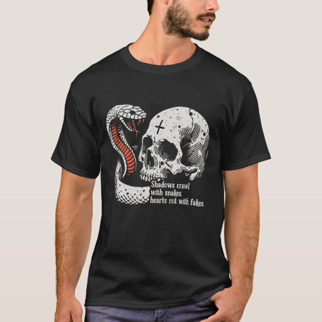 Snake and Skull T Shirt (Framsida)