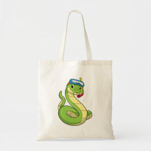 Snake as Diver med Snorkel Tygkasse