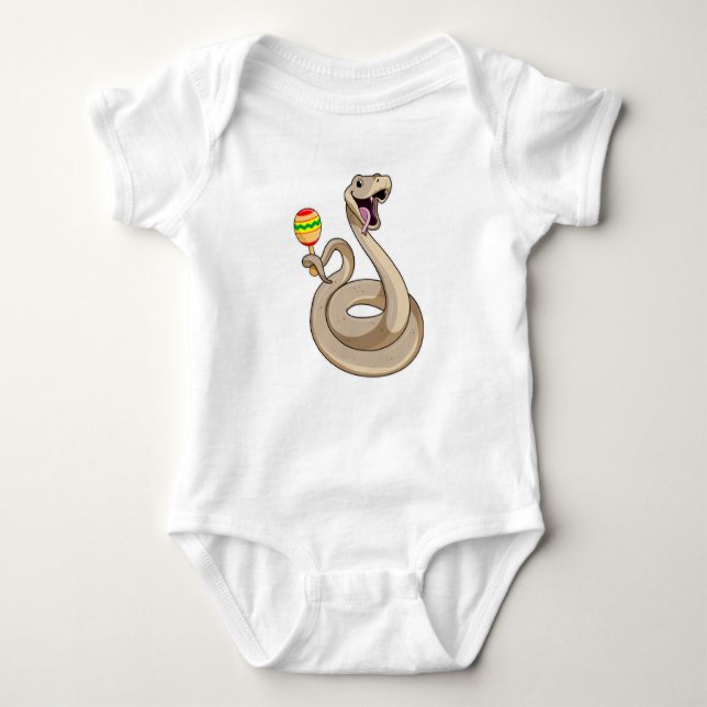 Snake as Musician med Maracas T Shirt (Framsida)