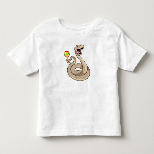 Snake as Musician med Maracas T Shirt (Framsida)