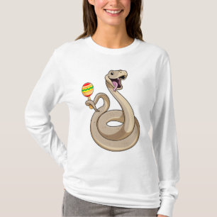 Snake as Musician med Maracas T Shirt