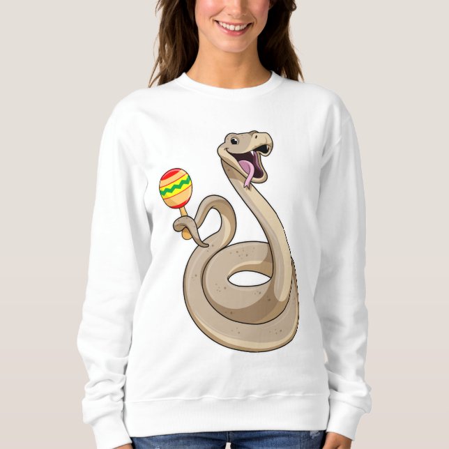 Snake as Musician med Maracas T Shirt (Framsida)