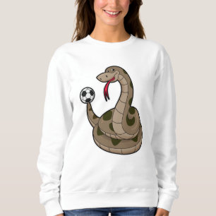Snake as som fotbollsspelare med fotboll t shirt