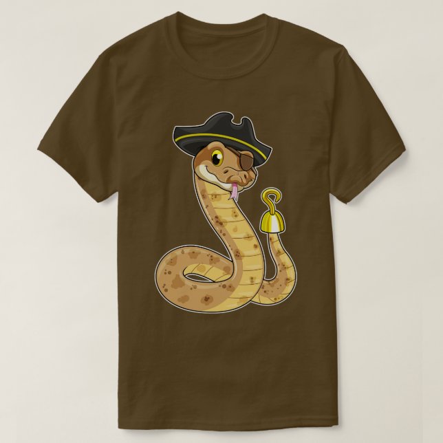 Snake as som Öga-plåster i Pirat Krok T Shirt (Design framsida)