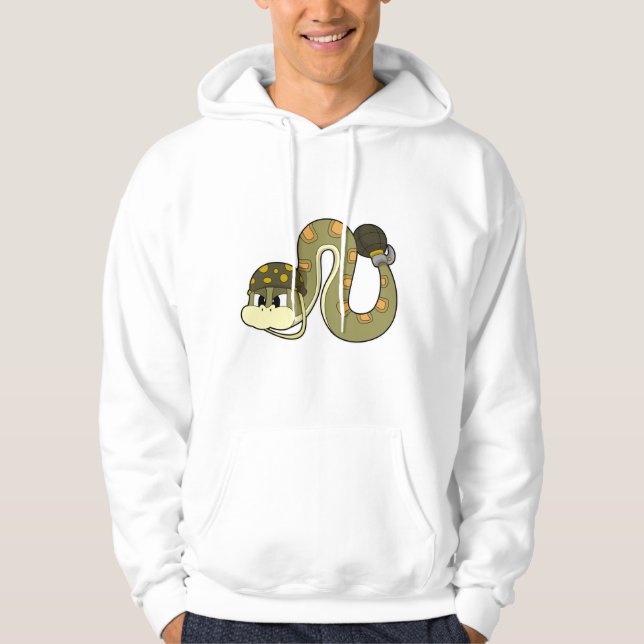 Snake as som soldat med Weapon Hoodie (Framsida)