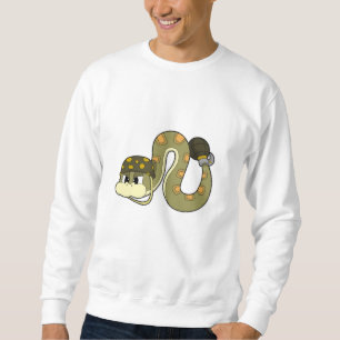 Snake as som soldat med Weapon Lång Ärmad Tröja