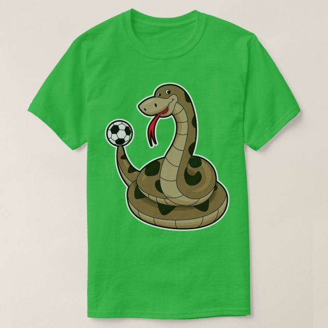 Snake as som spelare med boll t shirt (Design framsida)