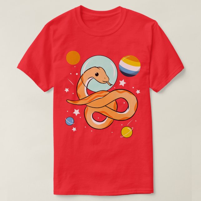 Snake Astronaut Aroace Pride T Shirt (Design framsida)