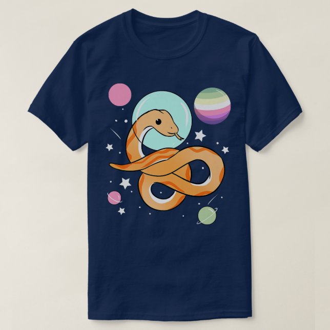Snake Astronaut Genderfae Pride  T Shirt (Design framsida)