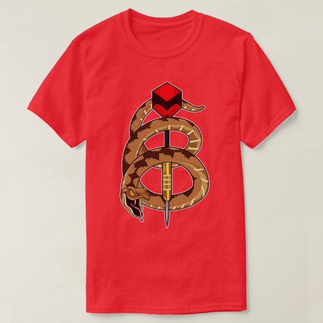 Snake at Darts with Dart T Shirt (Design framsida)
