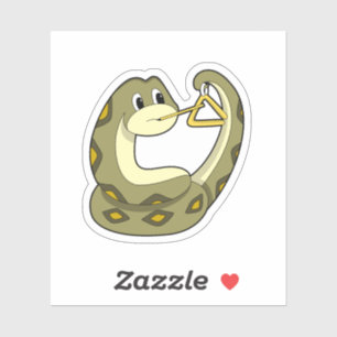 Snake at Music with Triangle.PNG Klistermärken