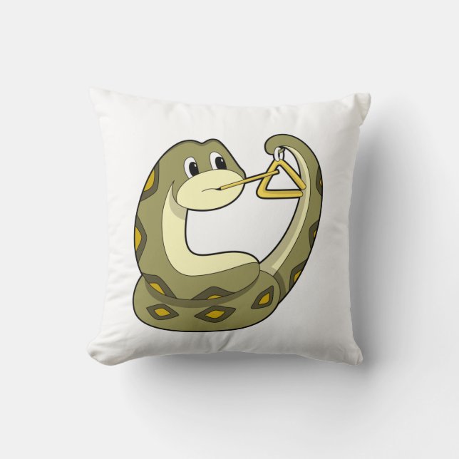 Snake at Music with Triangle.PNG Kudde (Framsida)