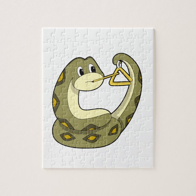 Snake at Music with Triangle.PNG Pussel (Vertikal)