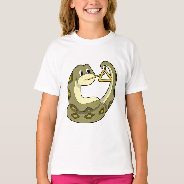 Snake at Music with Triangle.PNG T Shirt (Framsida)