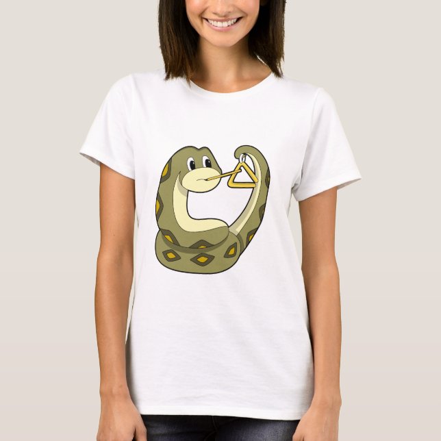 Snake at Music with Triangle.PNG T Shirt (Framsida)