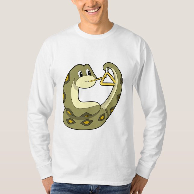 Snake at Music with Triangle.PNG T Shirt (Framsida)