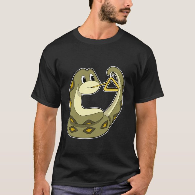 Snake at Music with Triangle.PNG T Shirt (Framsida)