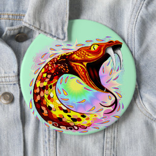 Snake Attack Psychedelic Surreal Art Knapp