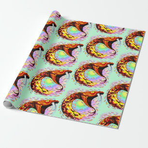 Snake Attack Psychedelic Surreal Art Presentpapper