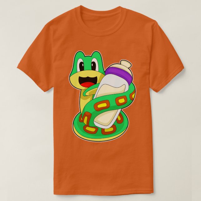 Snake Baby flaska Mjölk T Shirt (Design framsida)