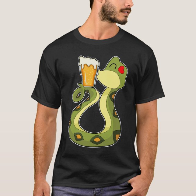 Snake Beer T Shirt (Framsida)