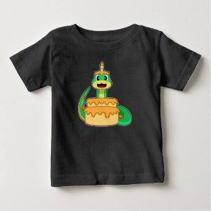 Snake Birthday Candle Cake T Shirt